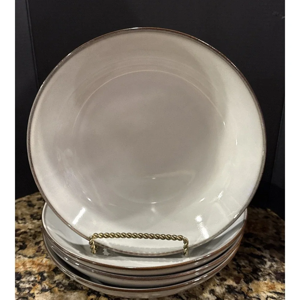 IKEA Of Sweden Stoneware Set Of 4 Pasta Bowls Bowl 8 Inch Grayish‎ Brown 21963
